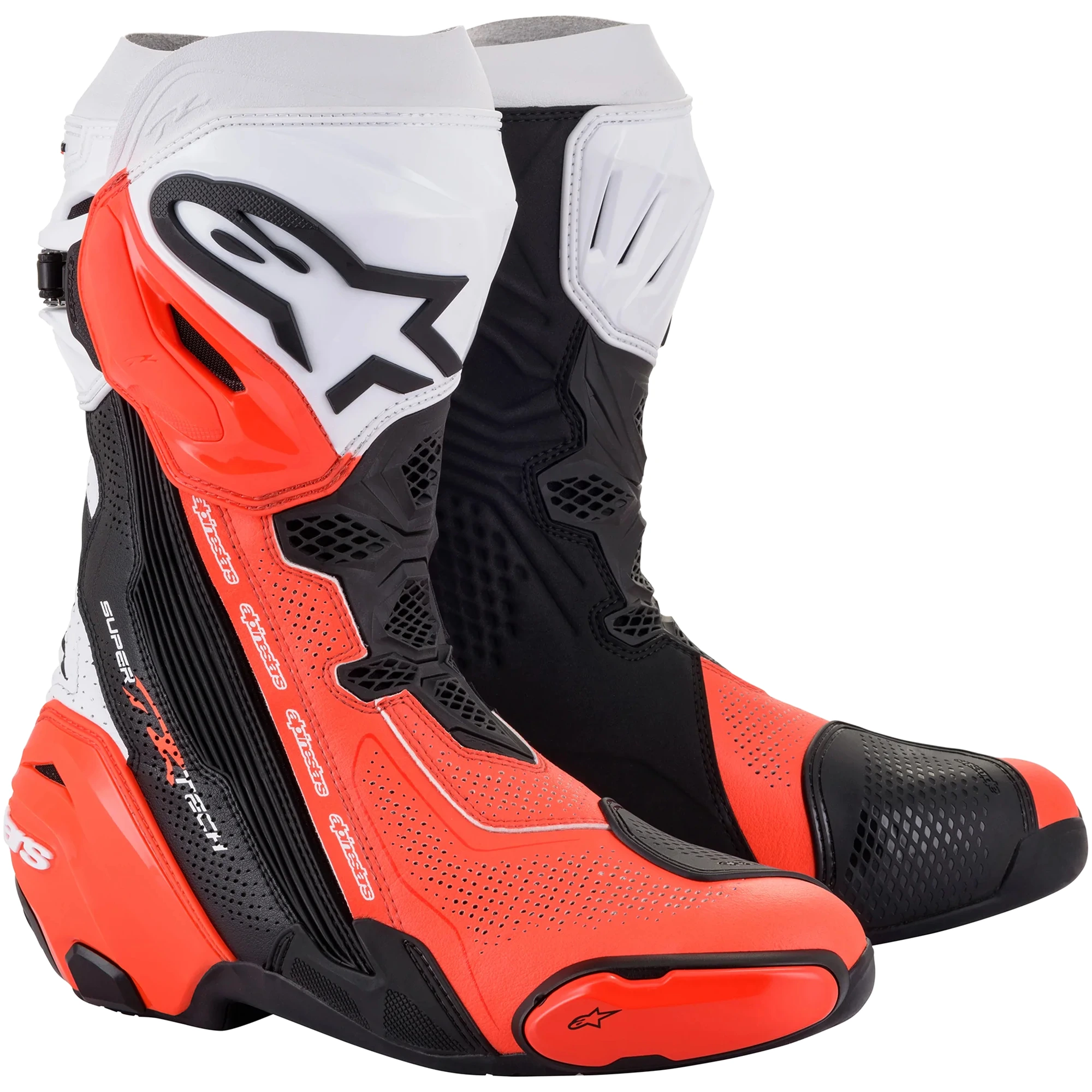 Alpinestars Alpinestars Supertech R Vented Boots - Black / White / Red Fluo