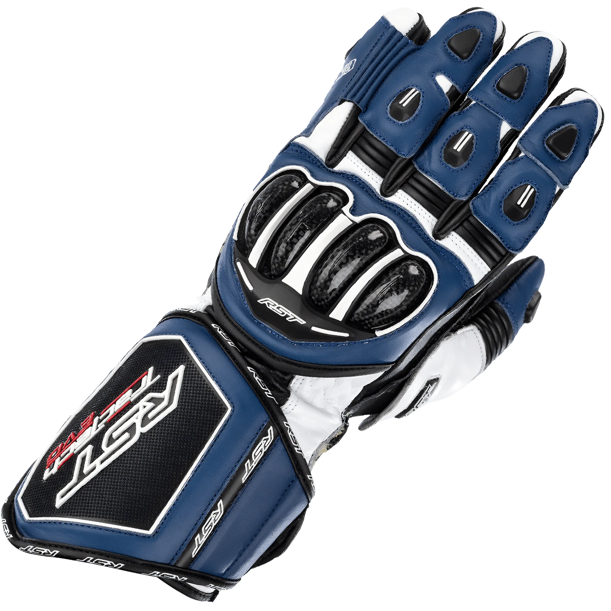RST RST Tractech Evo 4 CE Leather Gloves - Blue / White / Black