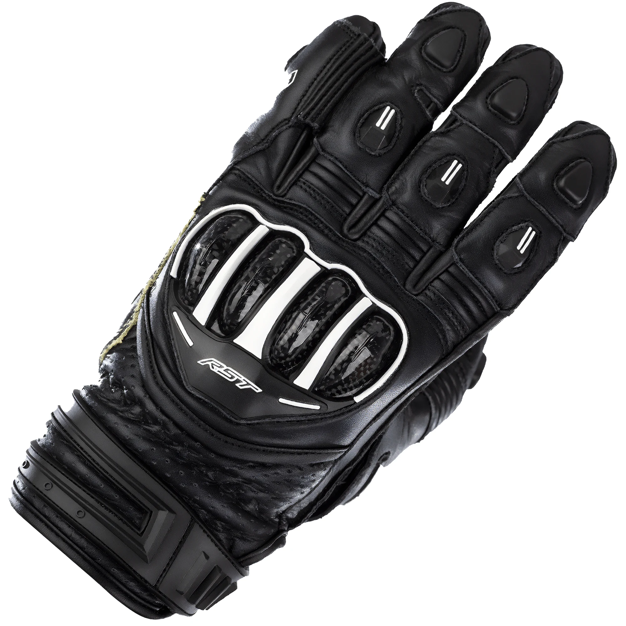RST RST Tractech Evo 4 Short CE Leather Gloves - Black
