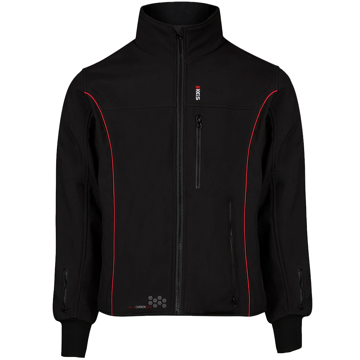 Keis Keis J501RP Premium Heated Jacket - Black / Red