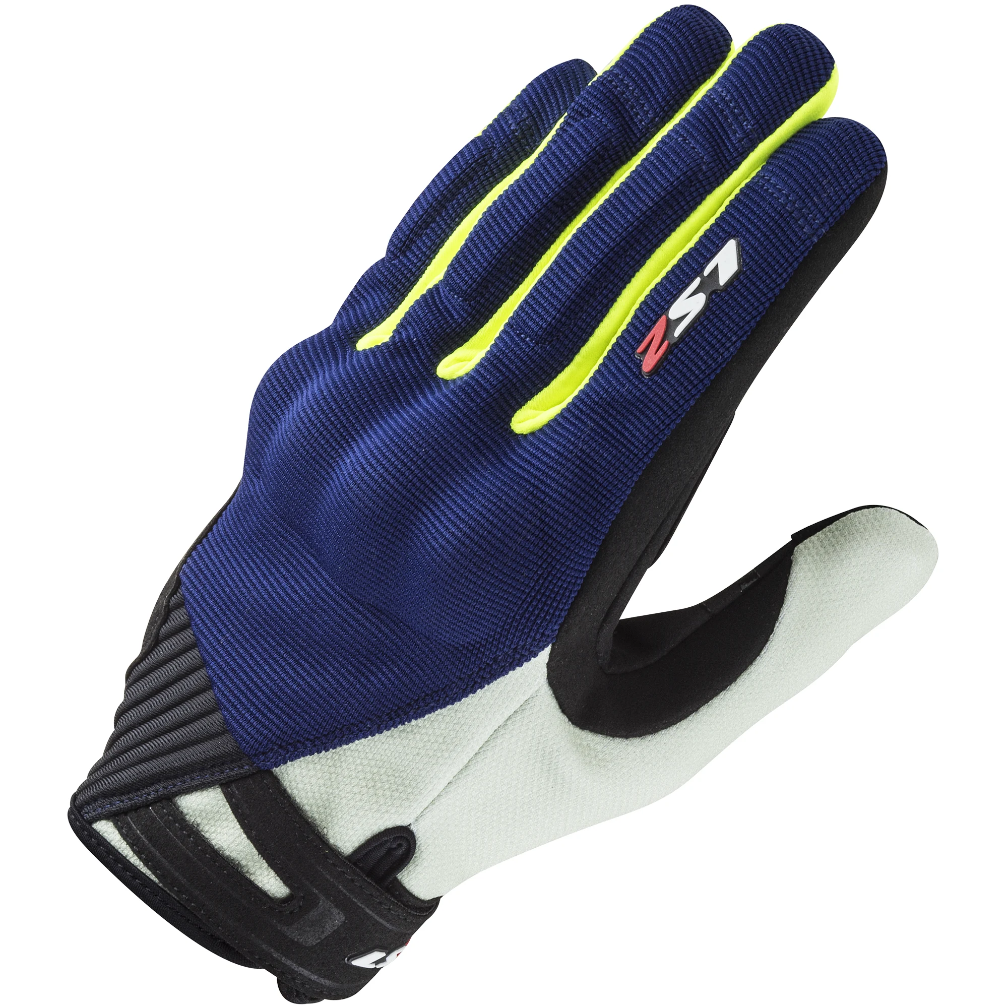 LS2 LS2 Dart 2 Gloves - Blue / Hi-Viz Yellow