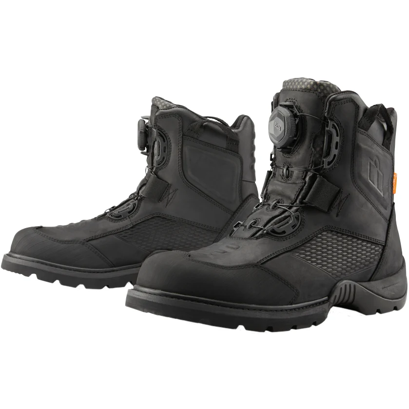 Icon Icon Stormhawk Waterproof Leather Boots - Black