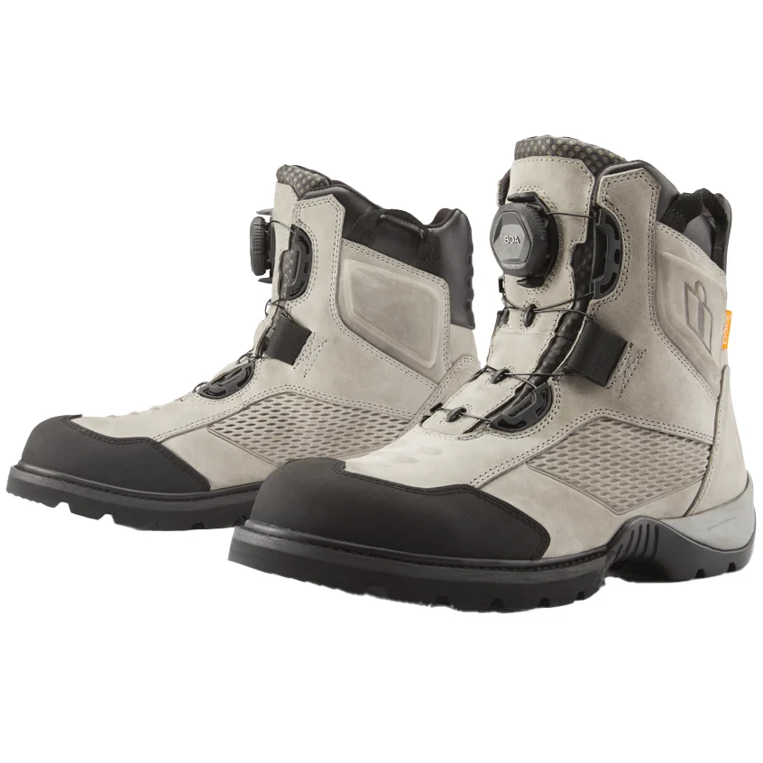 Icon Icon Stormhawk Waterproof Leather Boots - Grey