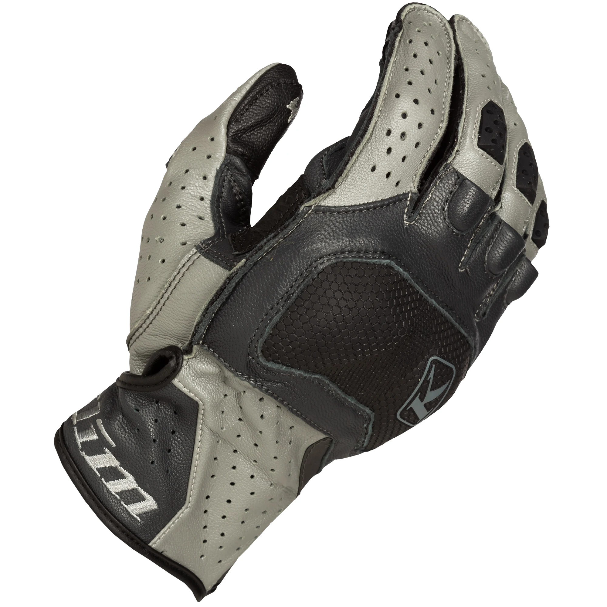 Klim Klim Badlands Aero Pro V2 Short Leather Gloves - Monument Grey