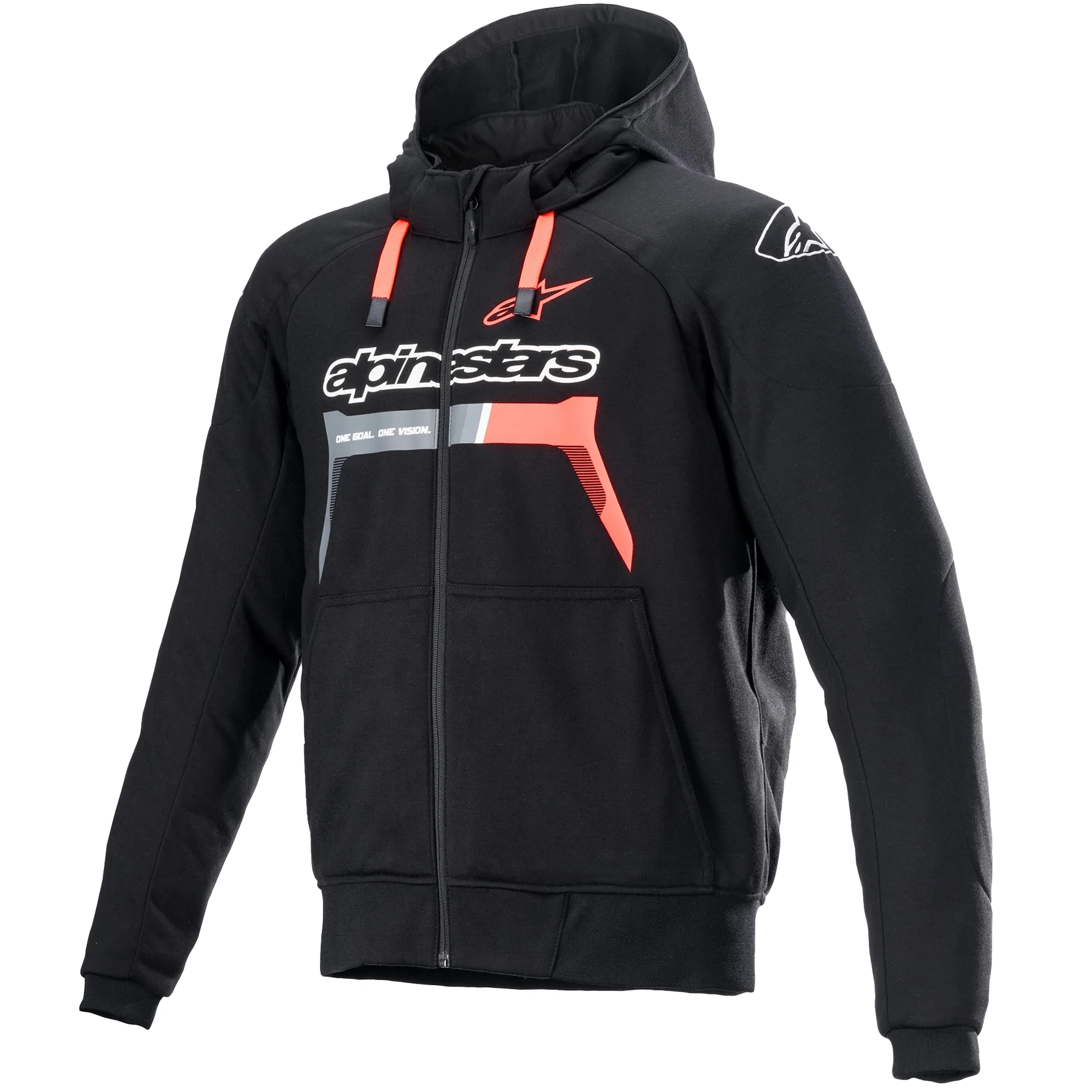 Alpinestars Alpinestars Chrome Ignition Hoodie - Black / Red Fluo