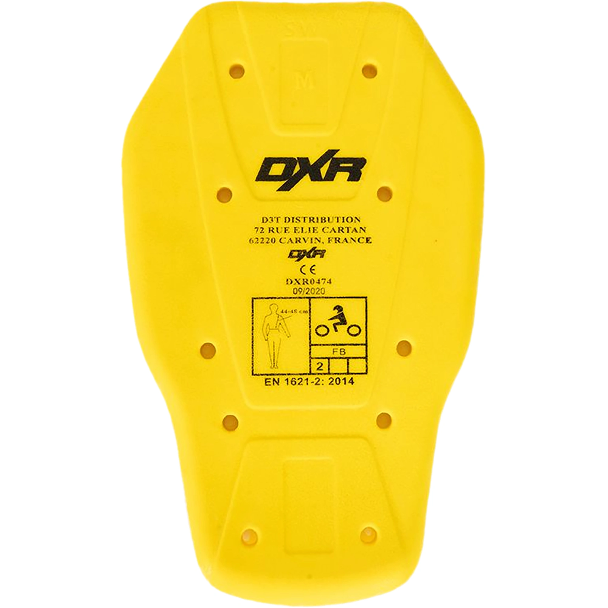 DXR DXR Back Protector Insert CE Level 2 - Yellow