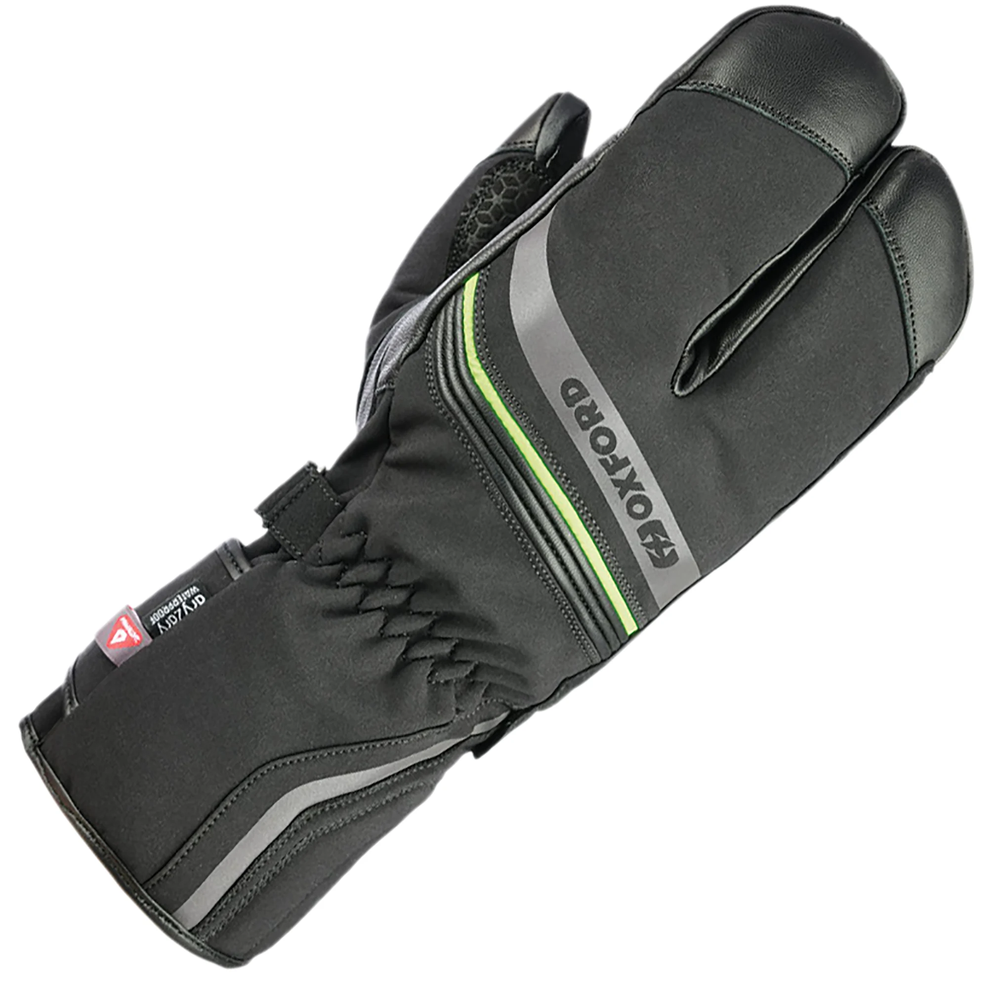Oxford Clothing Oxford Polar 1.0 Leather & Textile Gloves - Black / Fluo Yellow