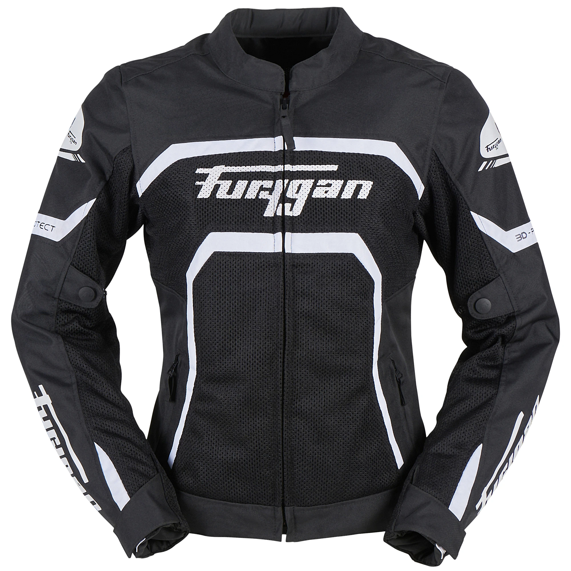 Furygan Furygan Ladies Mystic Evo Vented Textile Jacket - Black / White