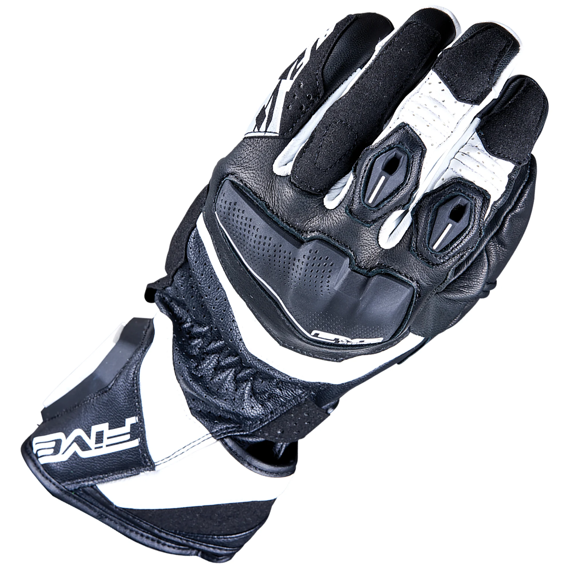 Five Five RFX4 Evo Leather Gloves - Black / White