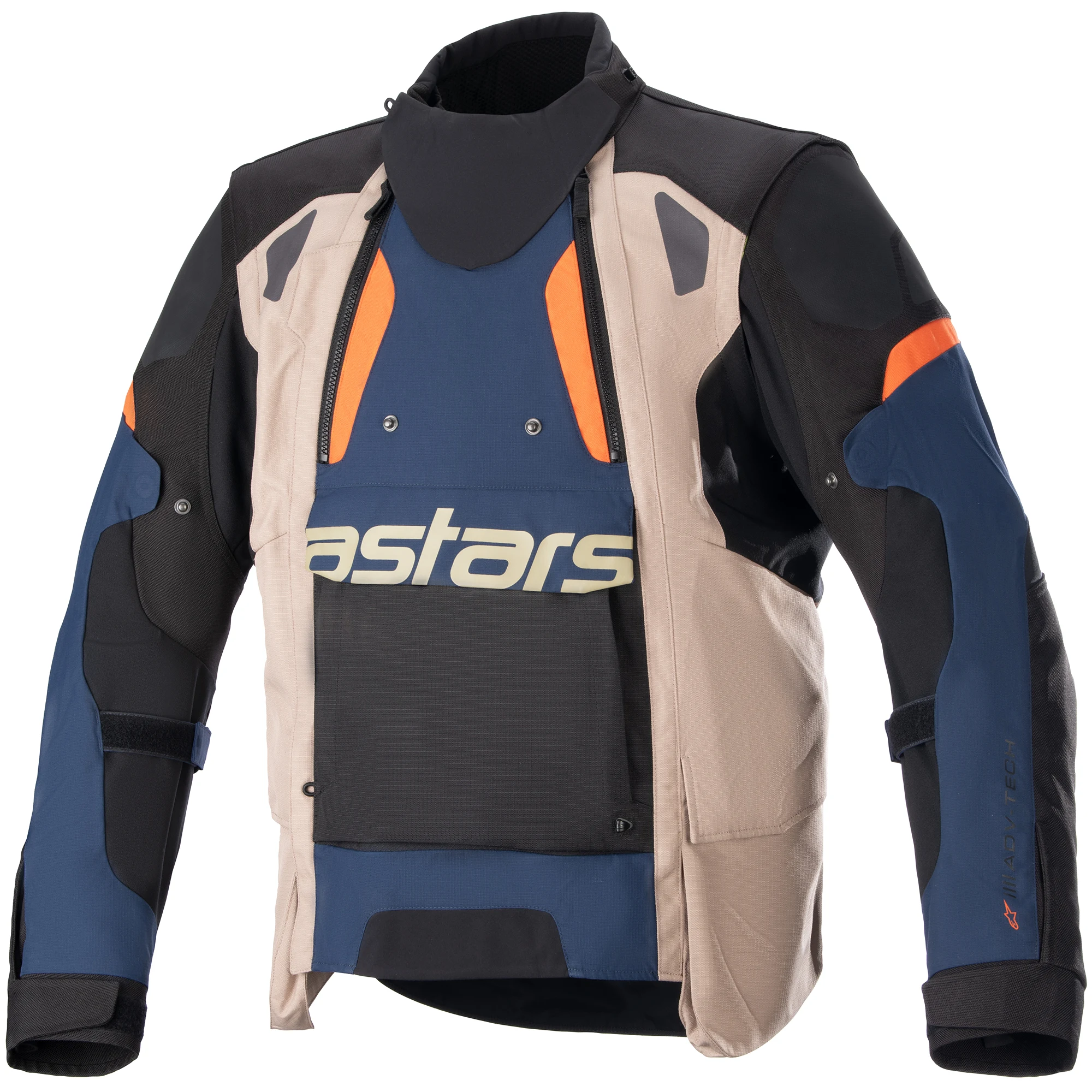 Alpinestars Alpinestars Halo Drystar Textile Jacket - Dark Blue / Dark Khaki / Flame Orange