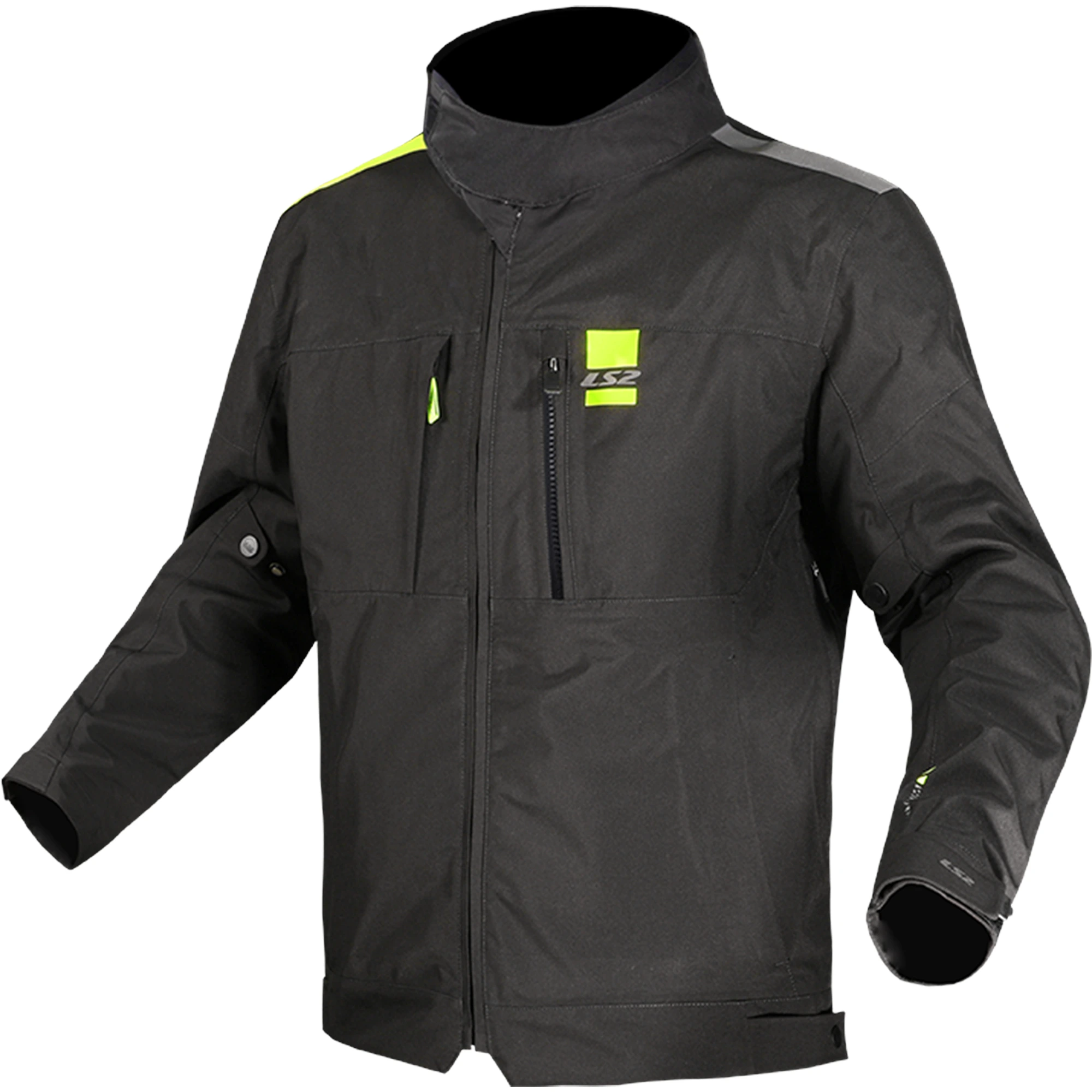 LS2 LS2 Titanium Textile Jacket - Black / Hi Viz Yellow