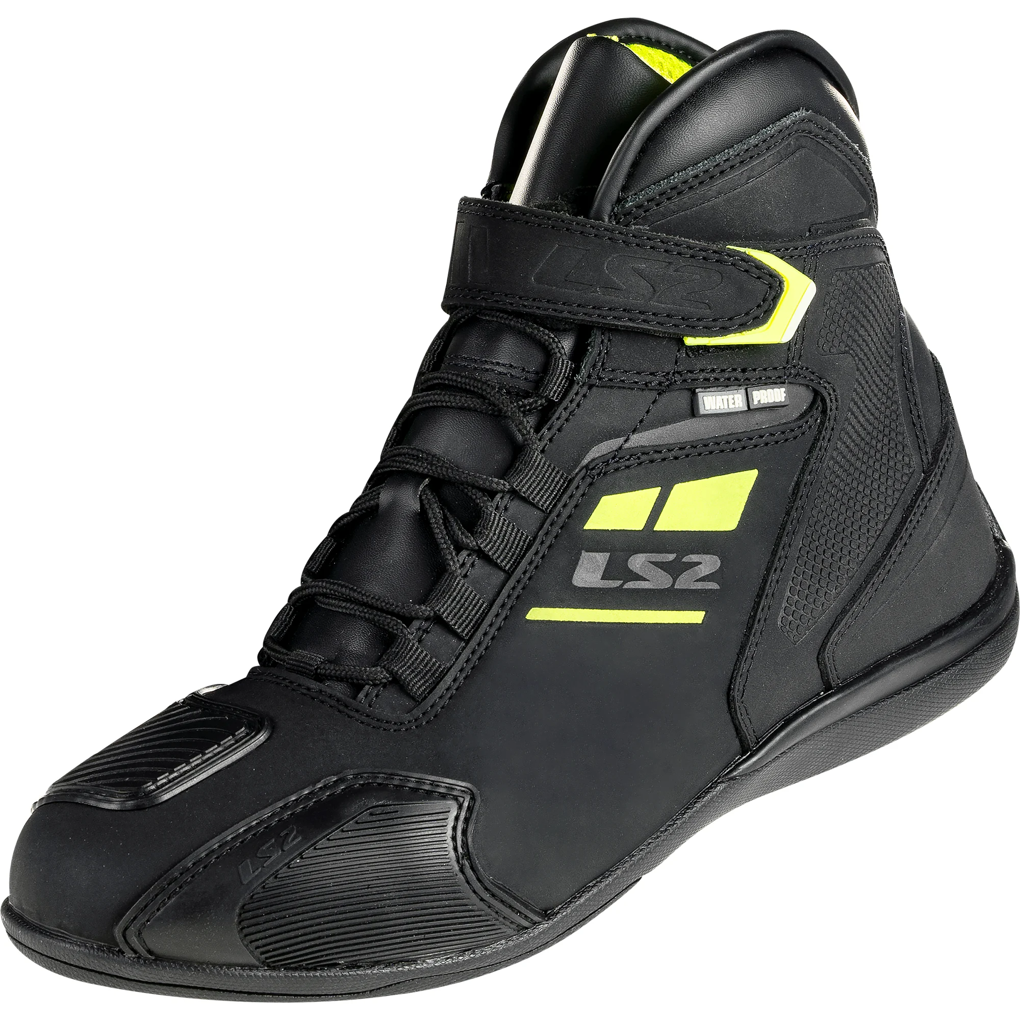 LS2 LS2 Garra Waterproof Boots - Black / Hi Viz Yellow