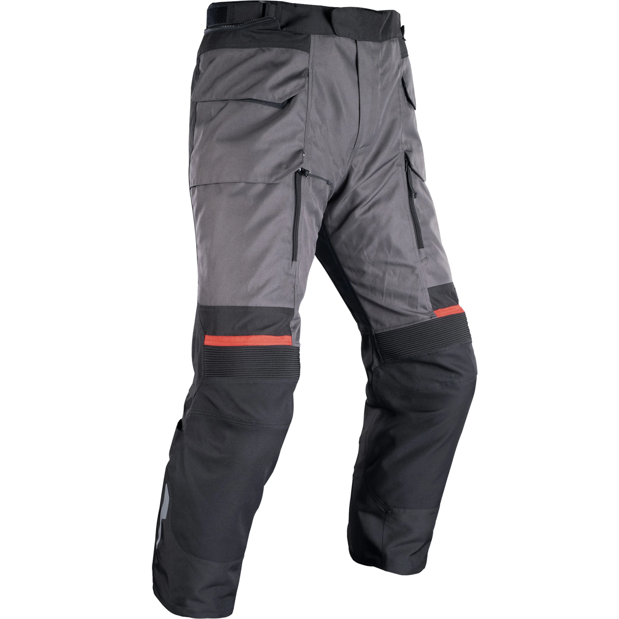 Oxford Clothing Oxford Rockland Textile Trousers - Charcoal / Black / Red