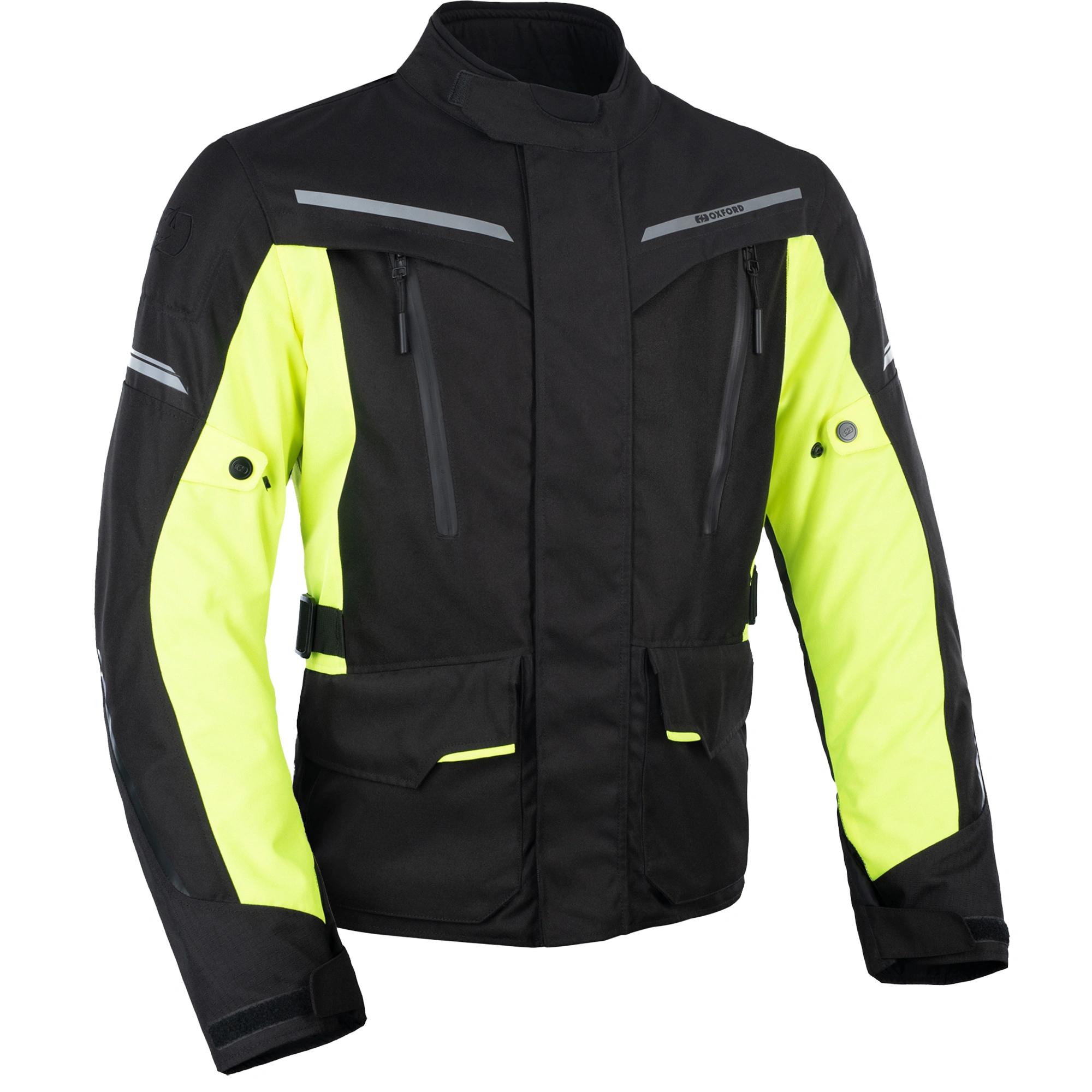 Oxford Clothing Oxford Metro 2.0 Textile Jacket - Black / Fluo