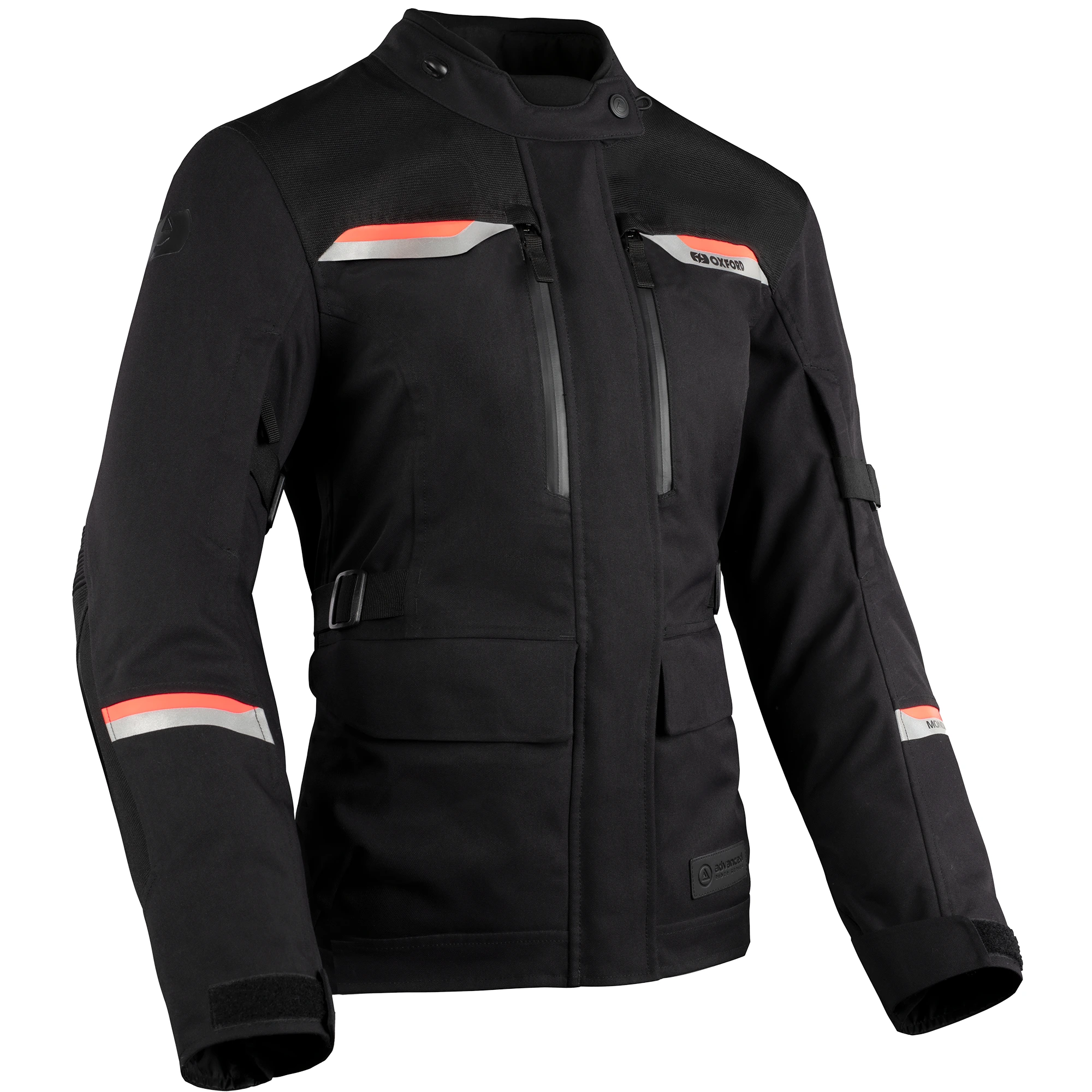 Oxford Clothing Oxford Ladies Mondial 2.0 Textile Jacket - Black / Coral