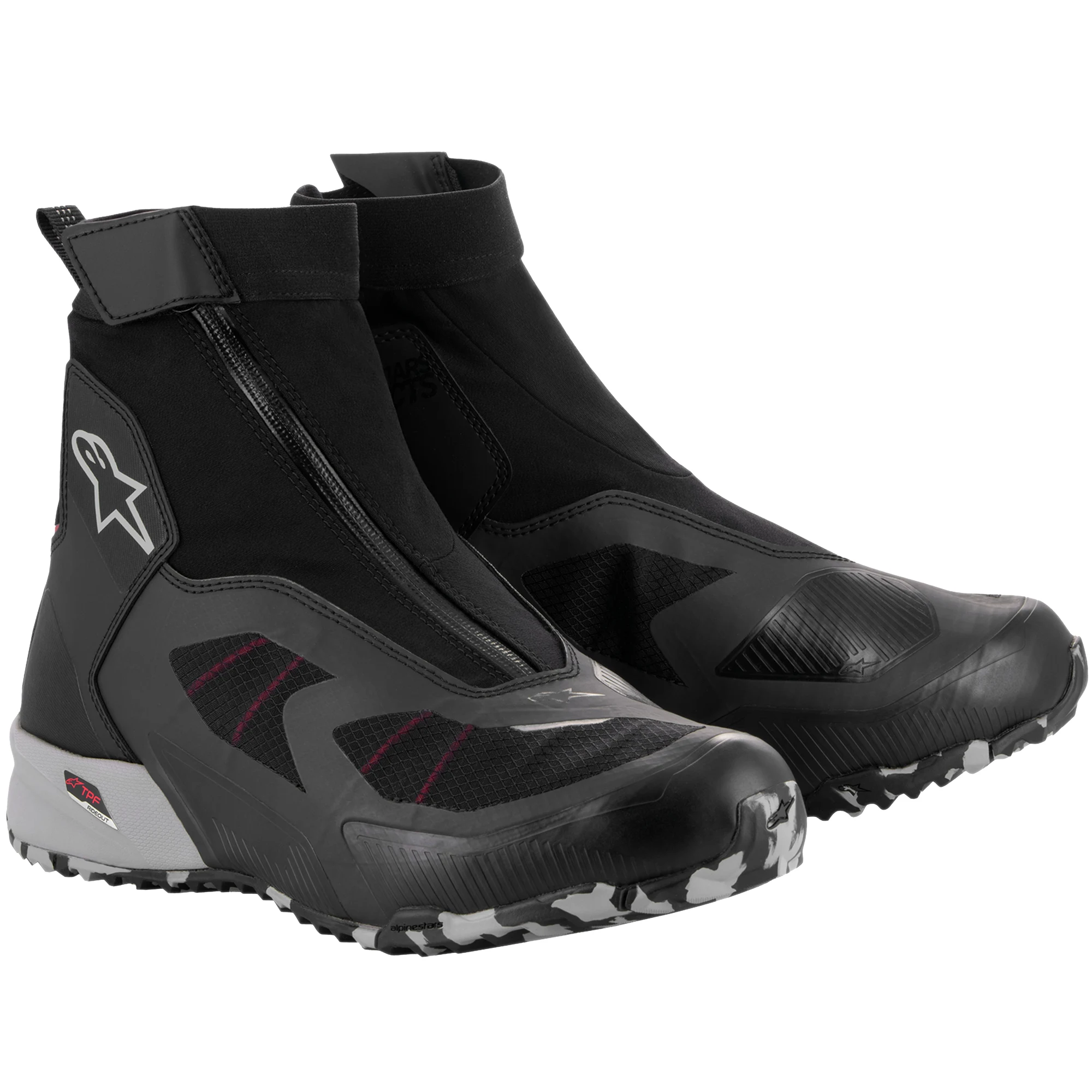 Alpinestars Alpinestars CR-8 Gore-Tex Shoes - Black / Mid Grey / Bright Red