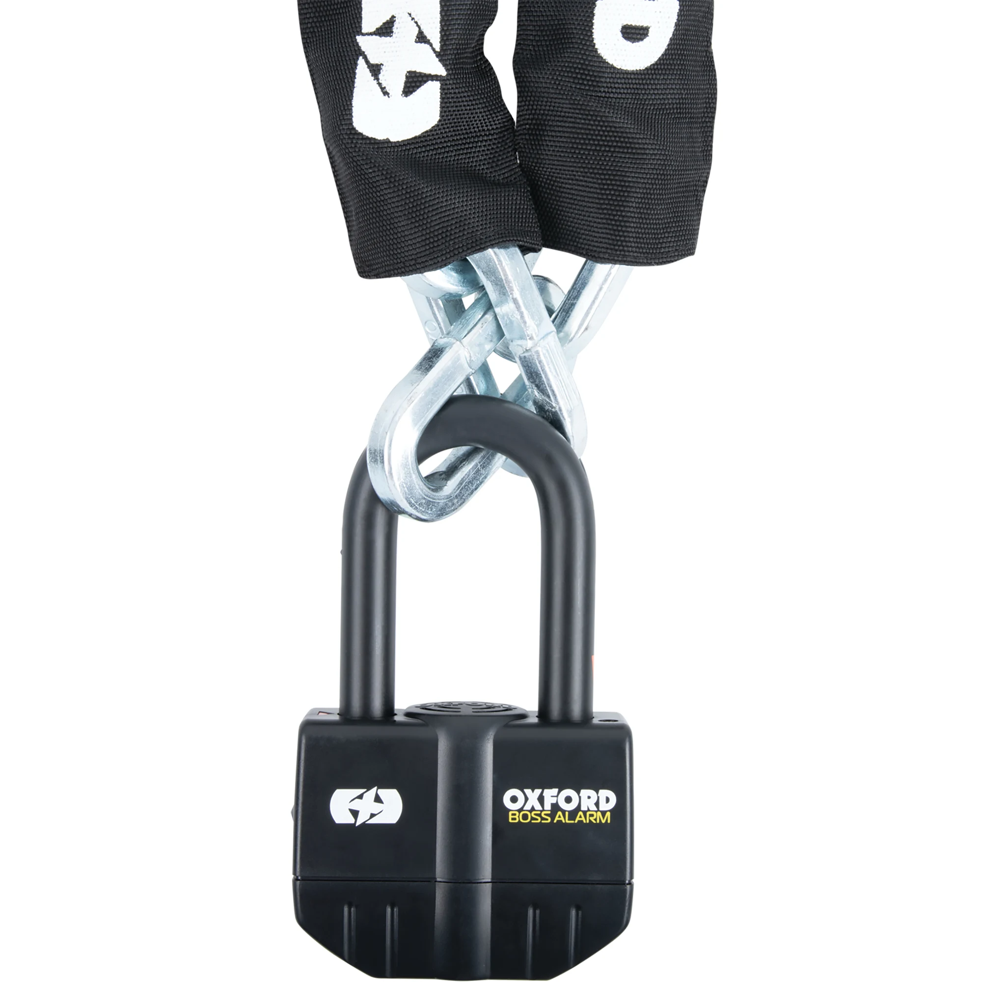 Oxford Oxford Boss Alarm 16mm Lock & 12mm Chain - Black