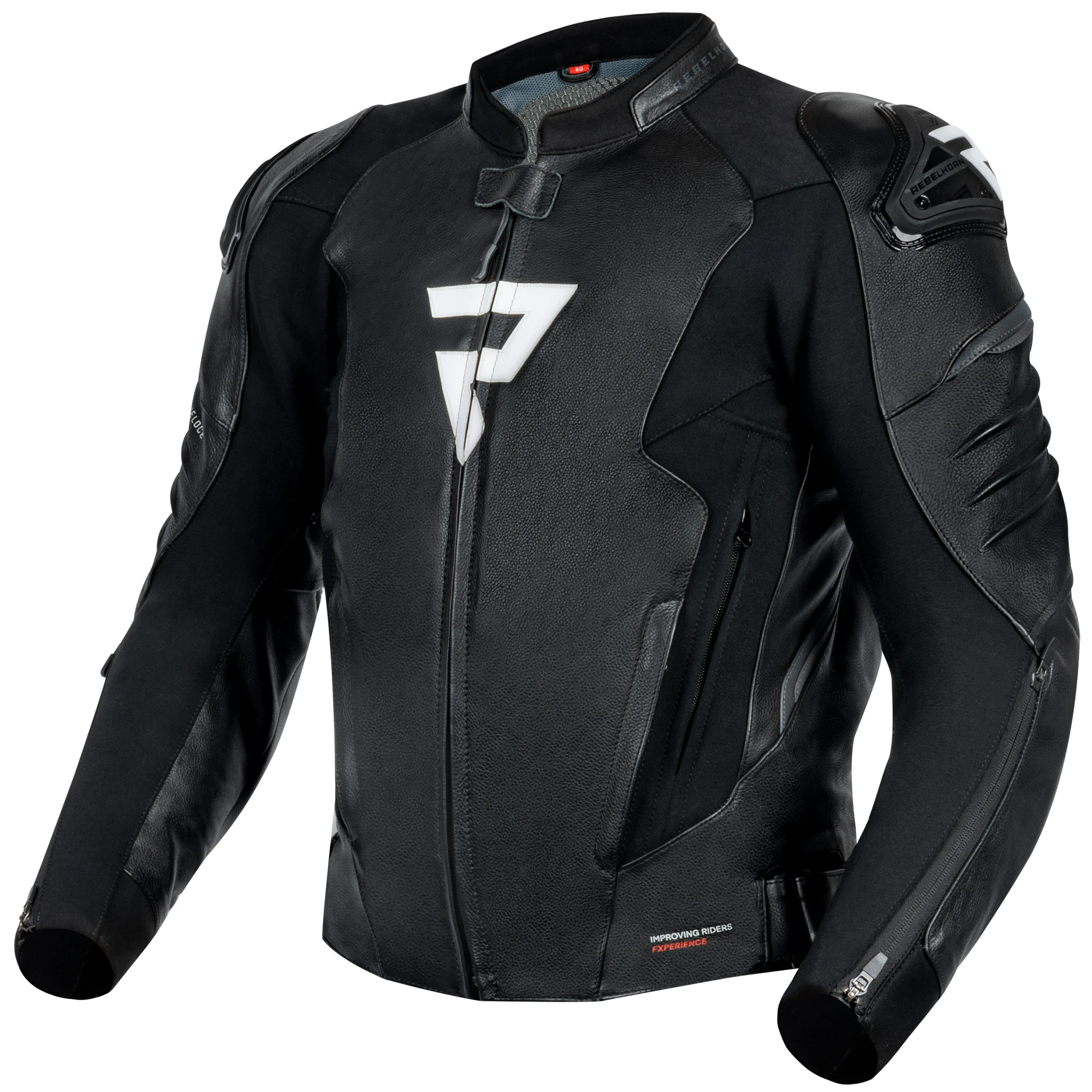 Rebelhorn Rebelhorn Veloce Leather Jacket - Black / White