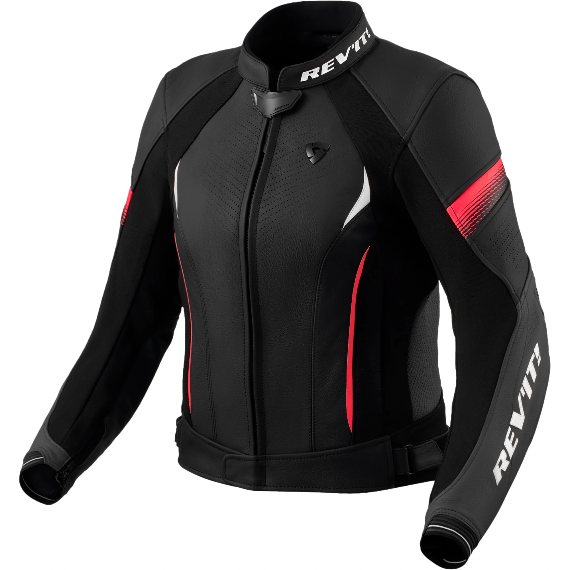 Rev'it Rev'it Ladies Xena 4 Leather Jacket - Black / Pink