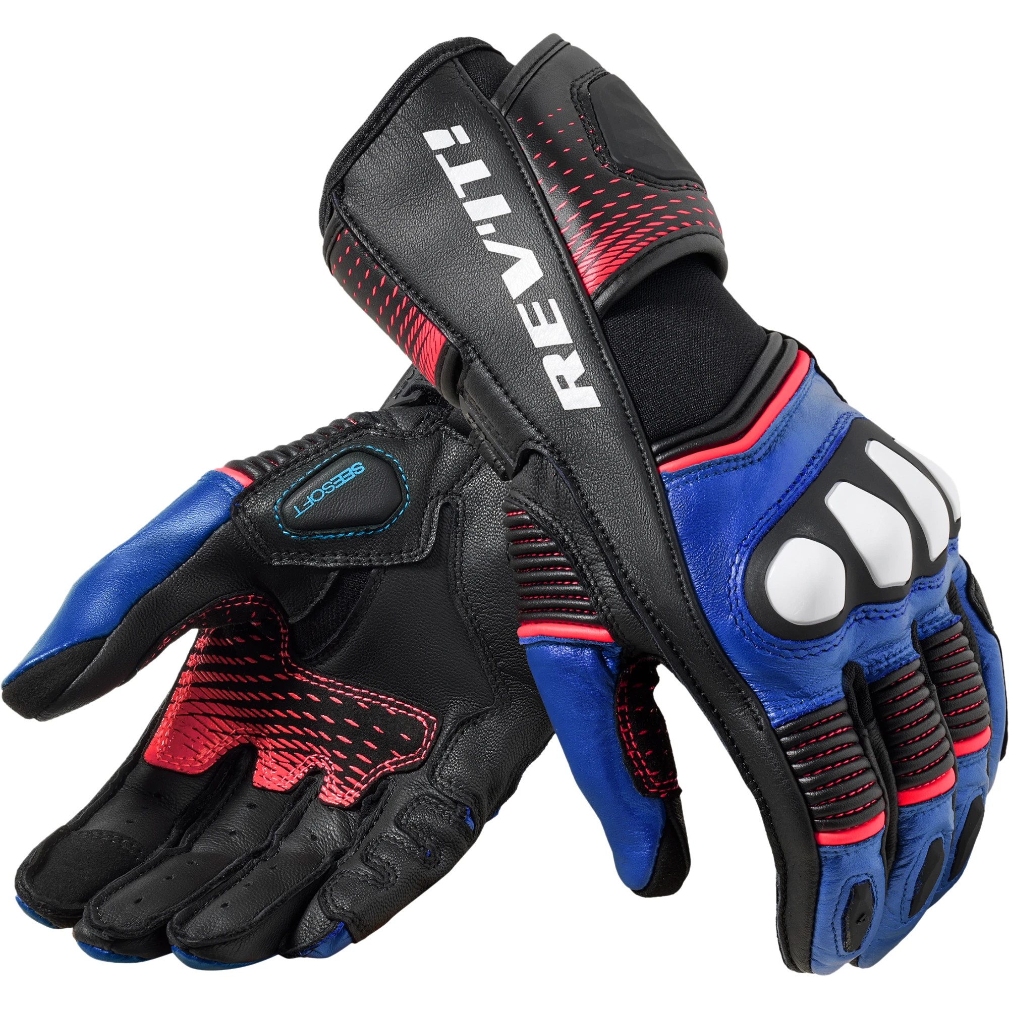 Rev'it Rev'it Ladies Xena 4 Leather Gloves - Black / Blue