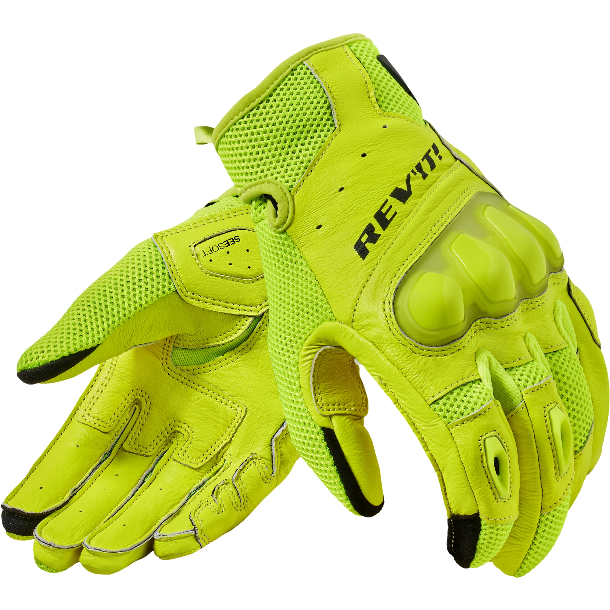 Rev'it Rev'it Ritmo Leather Gloves - Neon Yellow