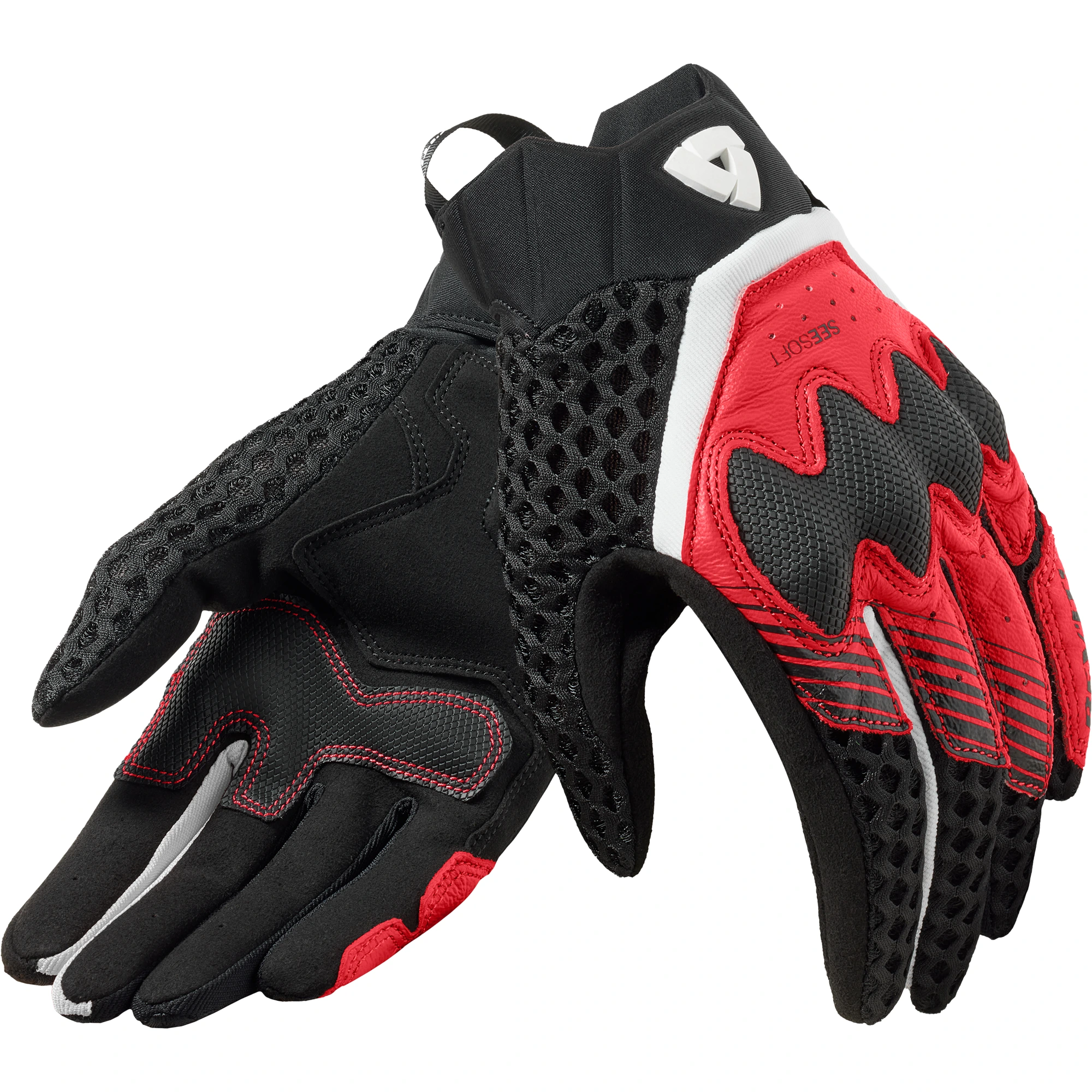 Rev'it Rev'it Ladies Veloz Leather Gloves - Black / Red