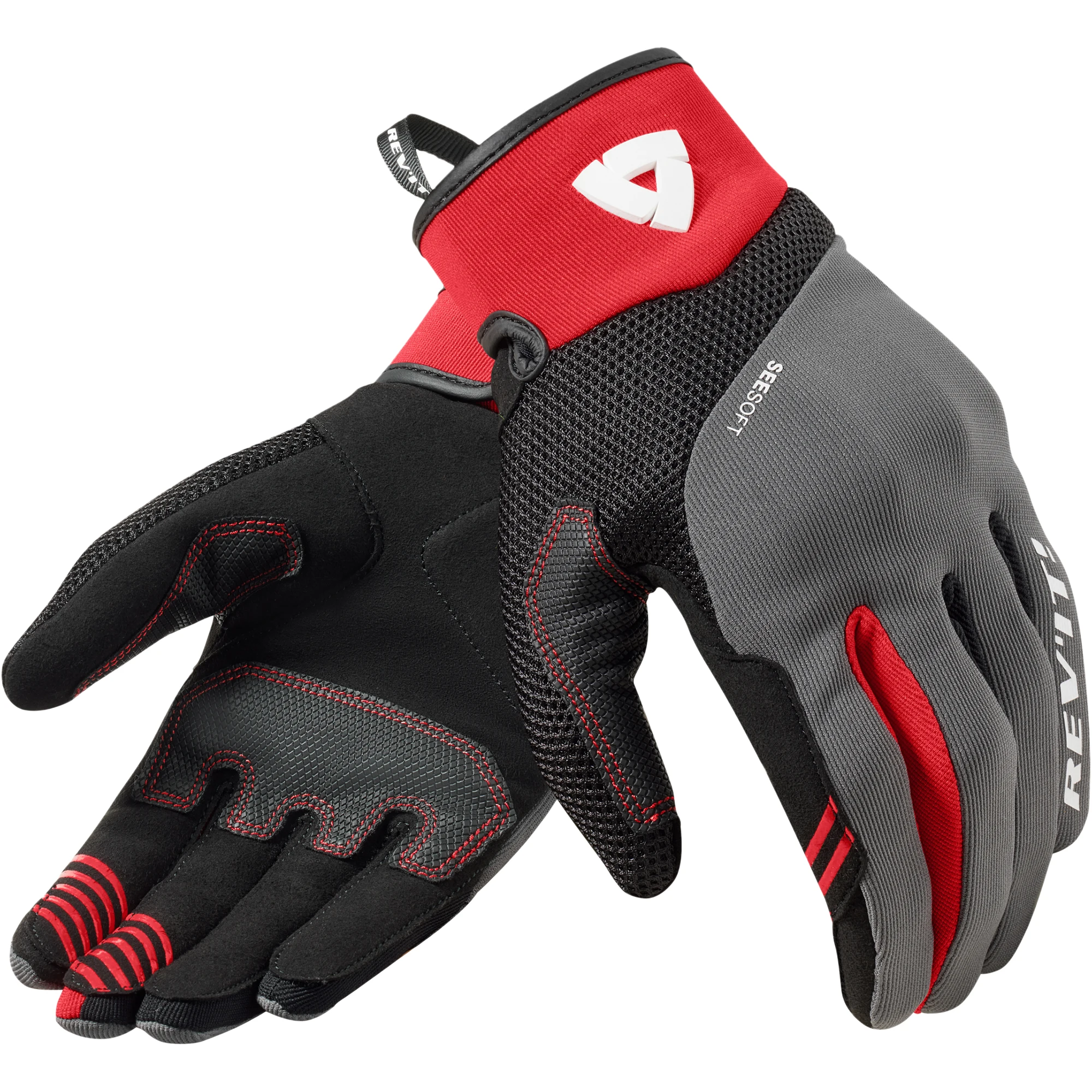 Rev'it Rev'it Ladies Endo Textile Gloves - Grey / Red