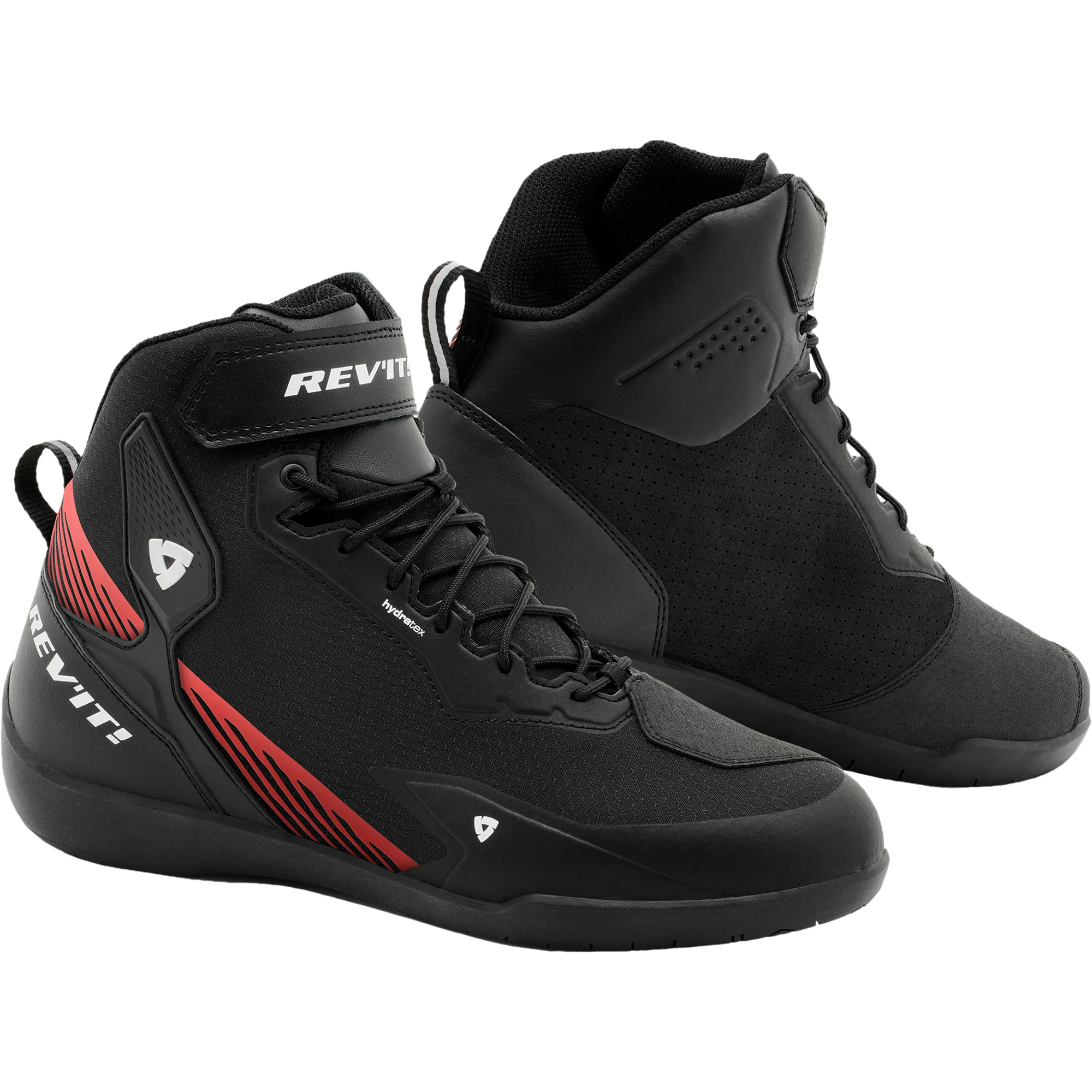 Rev'it Rev'it G-Force 2 H2O Leather Shoes - Black / Neon Red