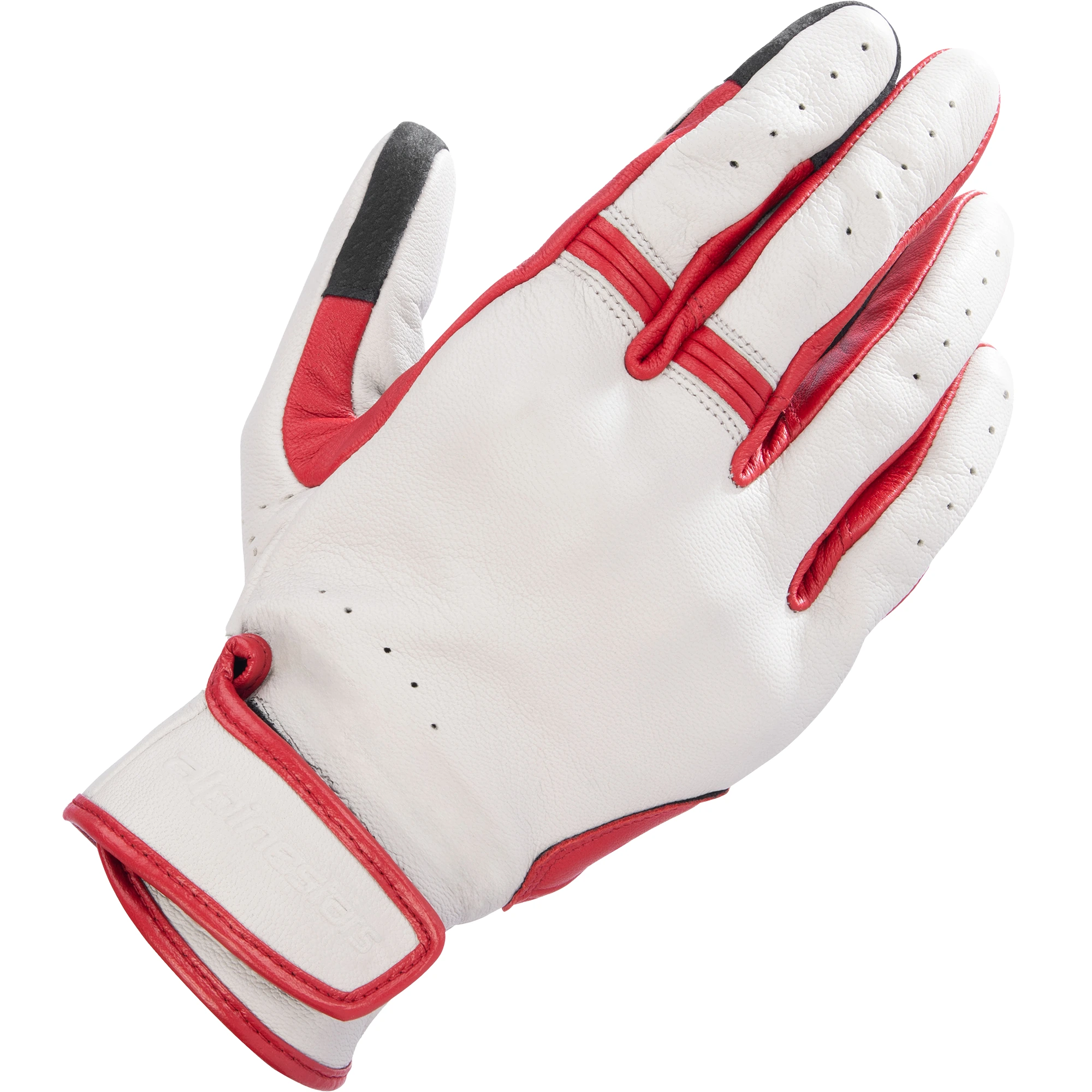 Alpinestars Alpinestars Dyno Leather Gloves - Ecru / Ruby Red