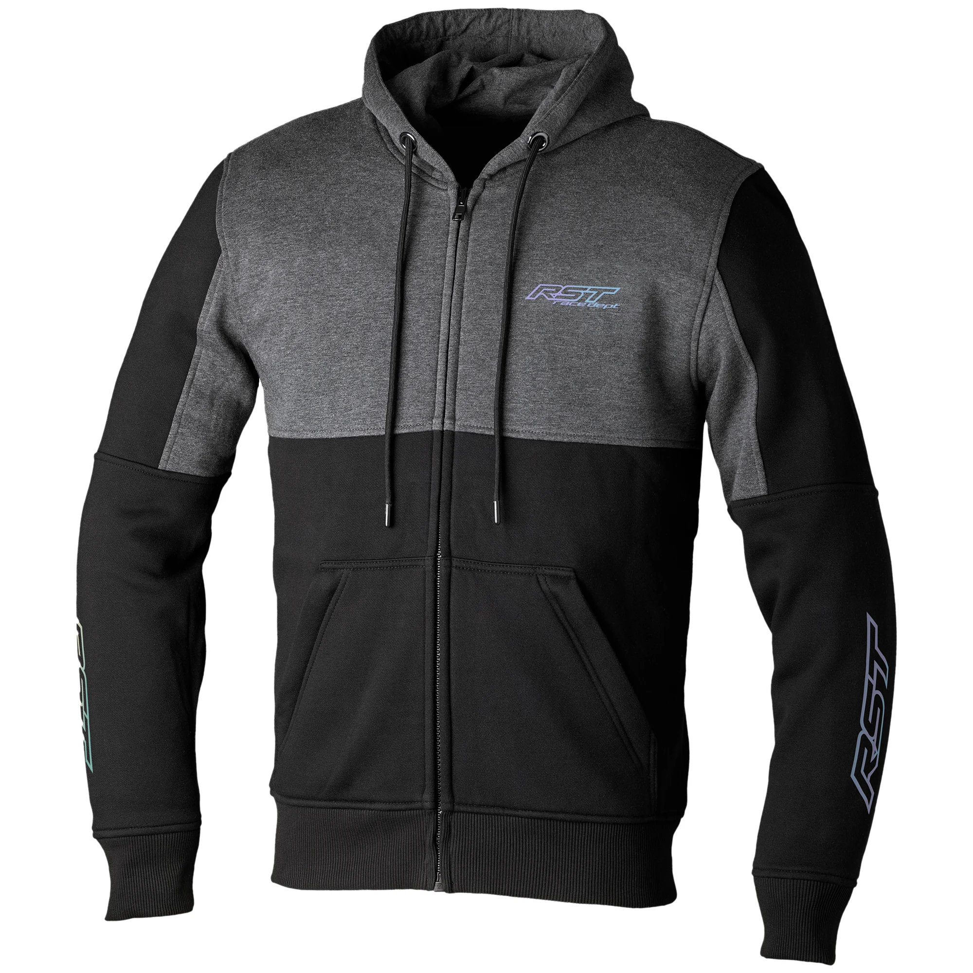 RST RST x Kevlar® Team Zip Through CE Textile Hoodie - Black / Grey