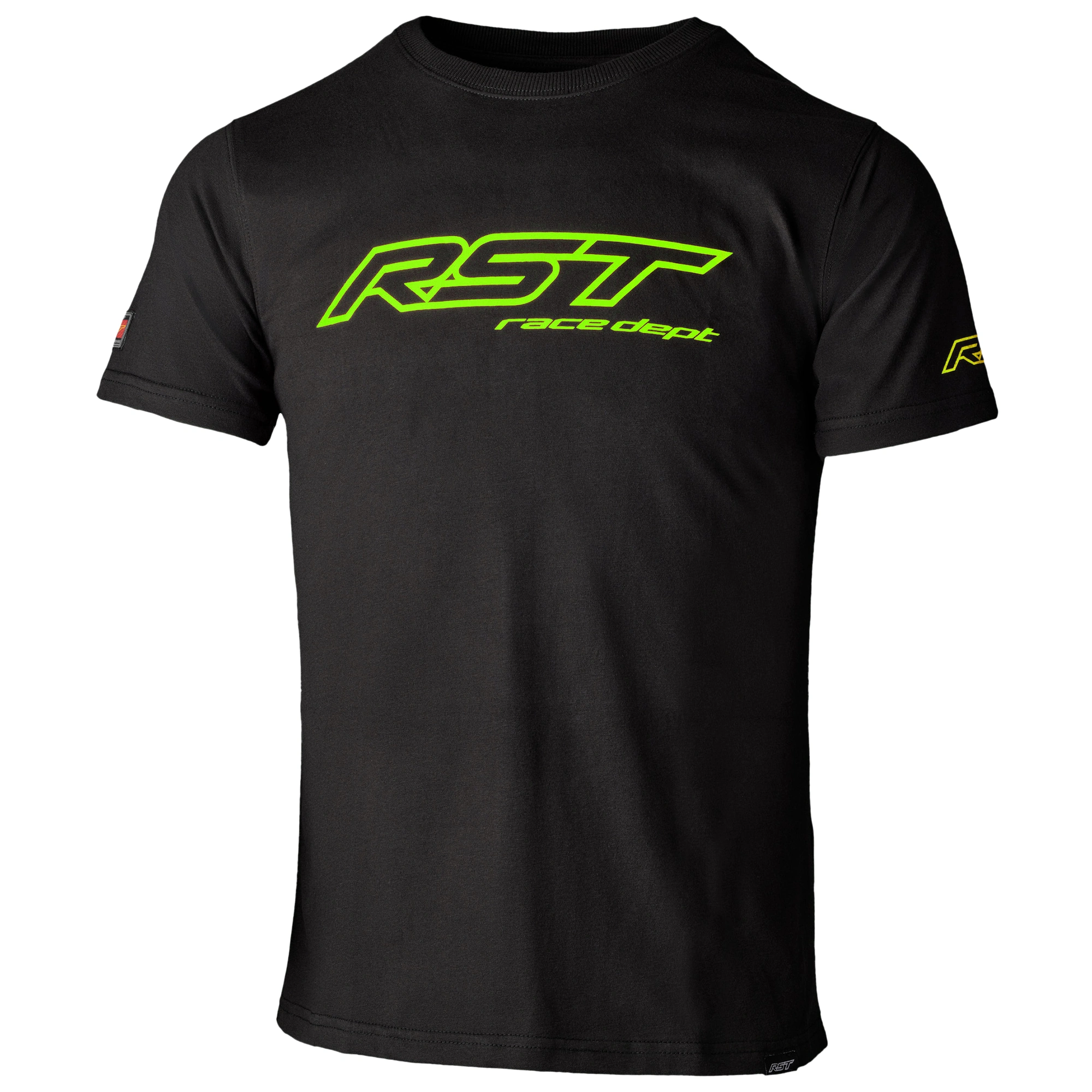 RST RST Race Dept Logo T-Shirt - Black / Flo Green