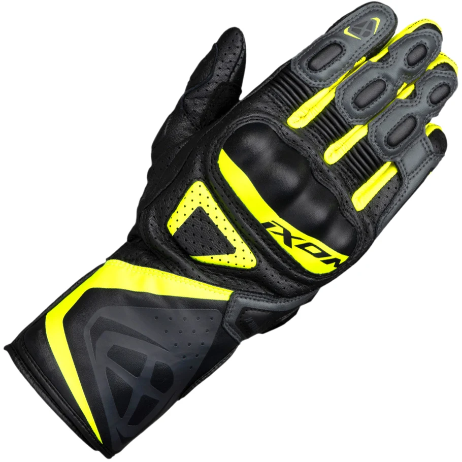 Ixon Ixon GP5 Air Leather Gloves - Black / Anthracite / Yellow
