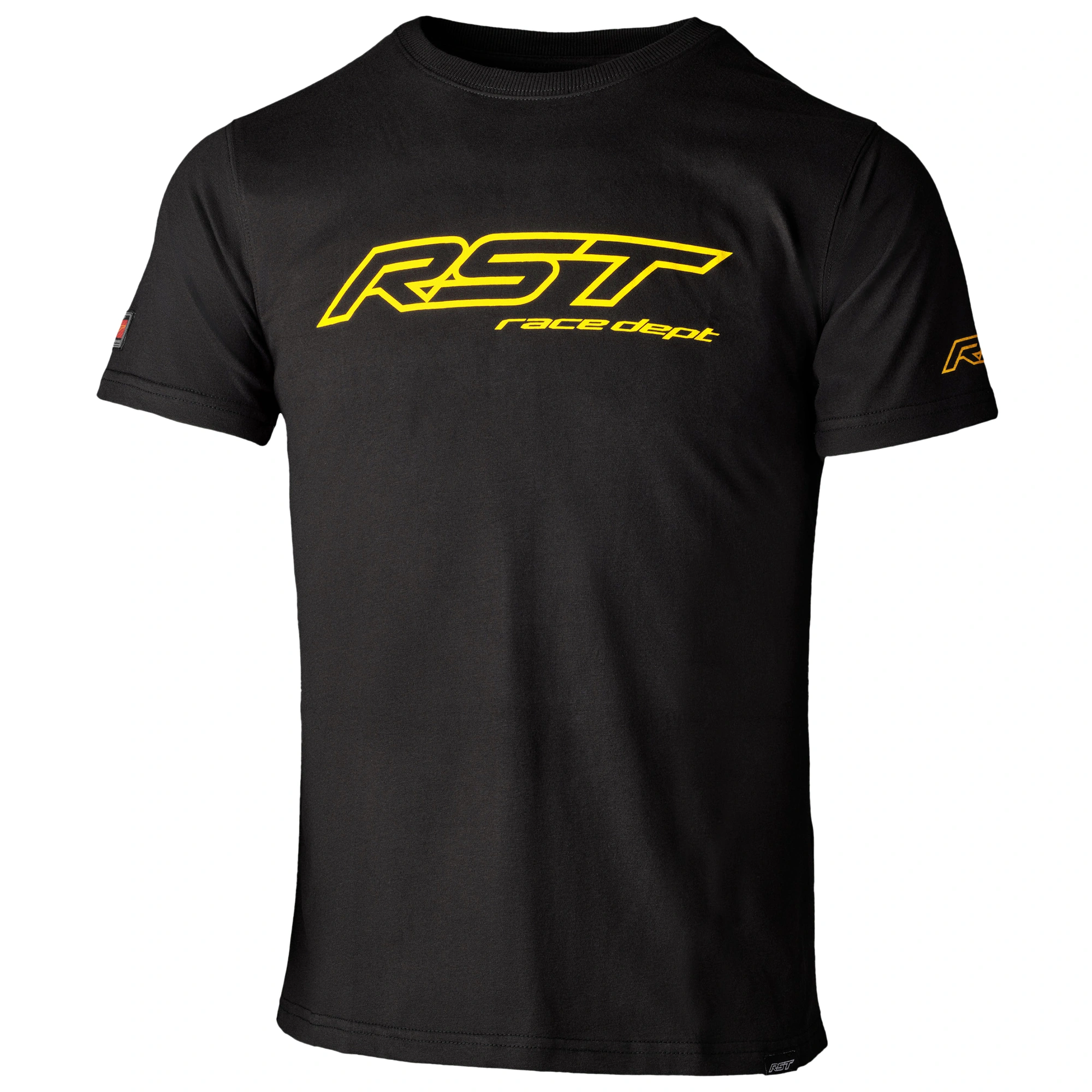 RST RST Race Dept Logo T-Shirt - Black / Flo Yellow