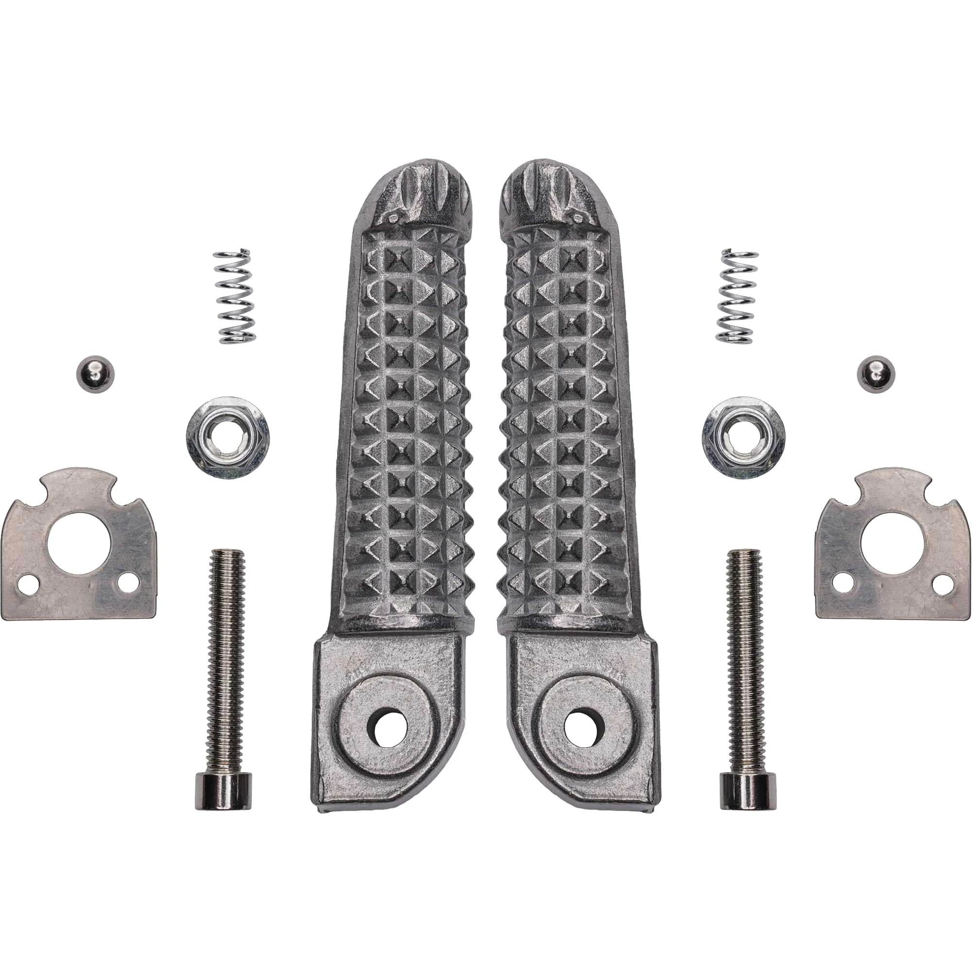 Bike It Bike It OEM Rear Silver Footpegs - Yamaha YZF-R1 / YZF-R6