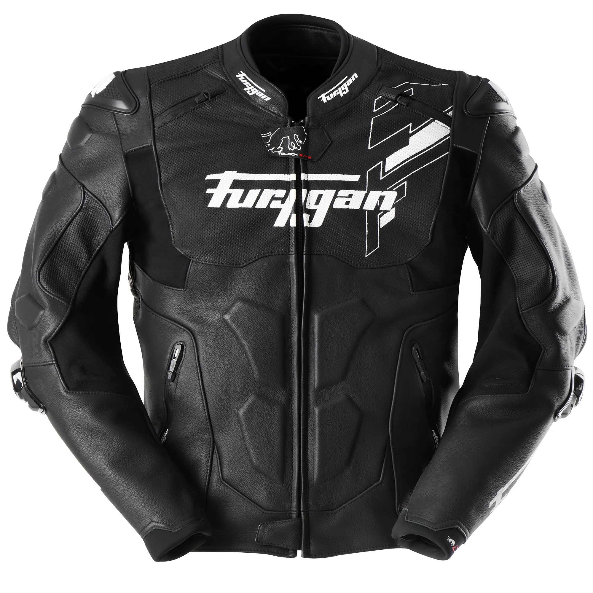 Furygan Furygan Raptor Evo 3 Leather Jacket - Black / White / White