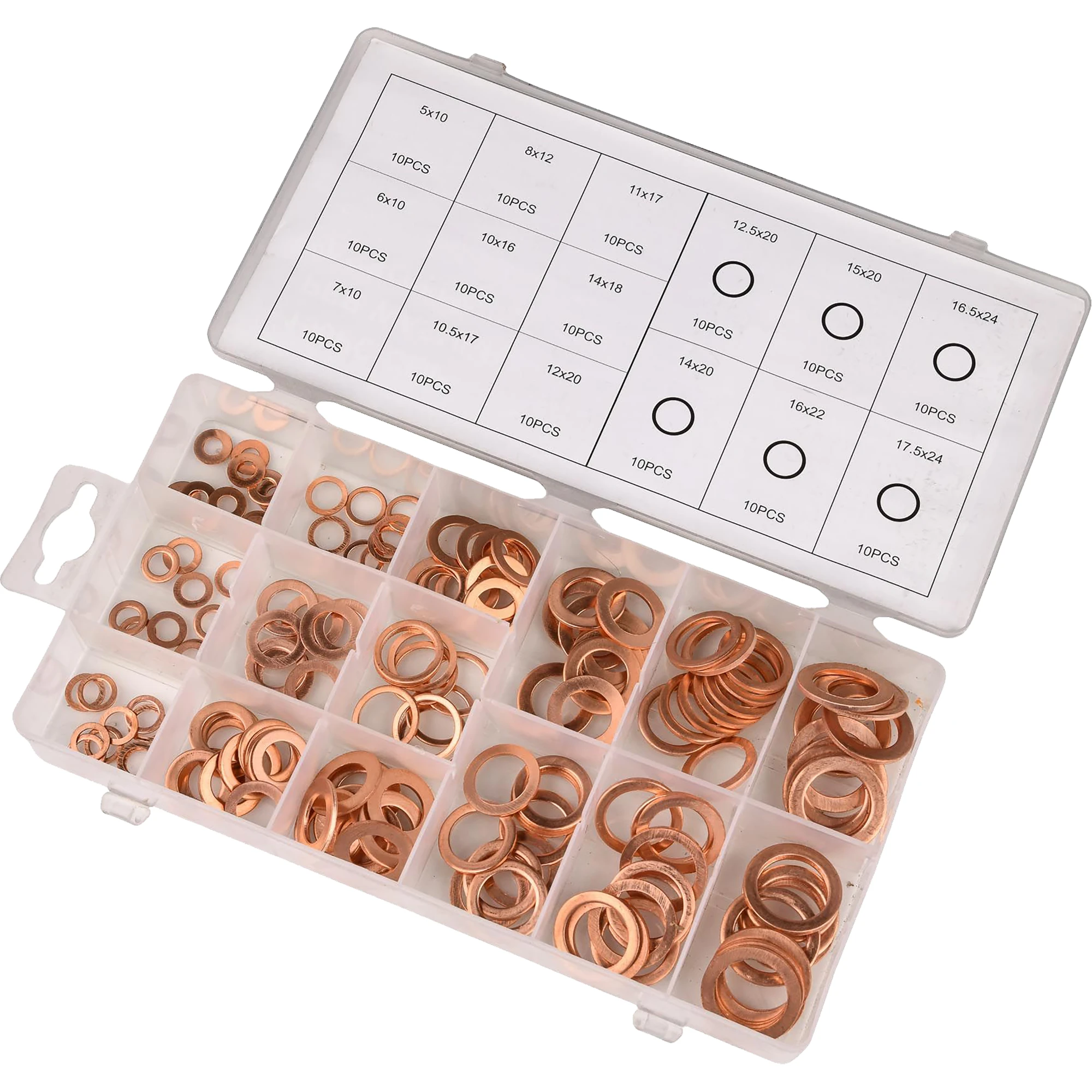 Bike It Bike It Copper Washer Kit (Metric) - 150pcs