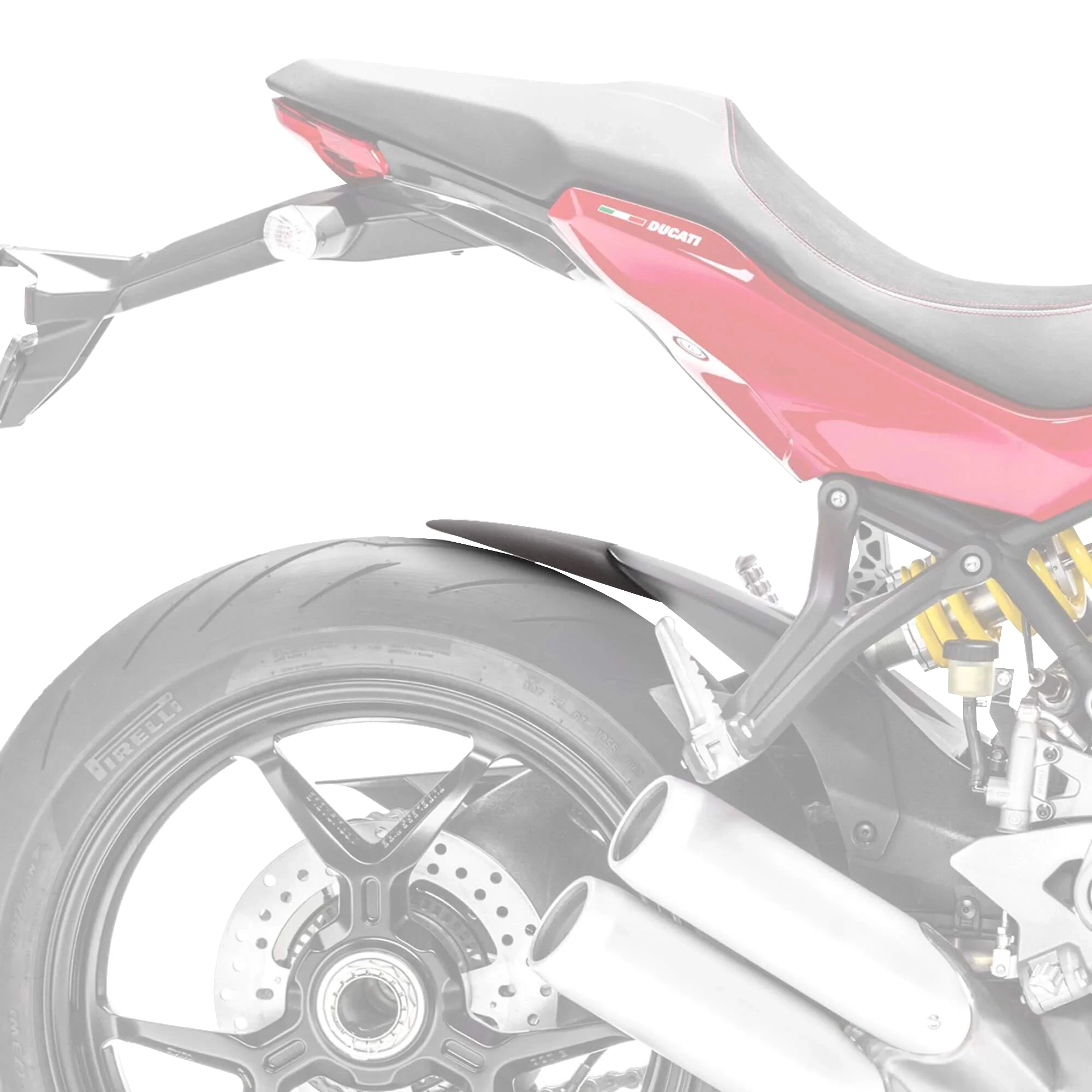 Pyramid Pyramid Hugger Extension Matt Black - Ducati Supersport 950 / S (21-)