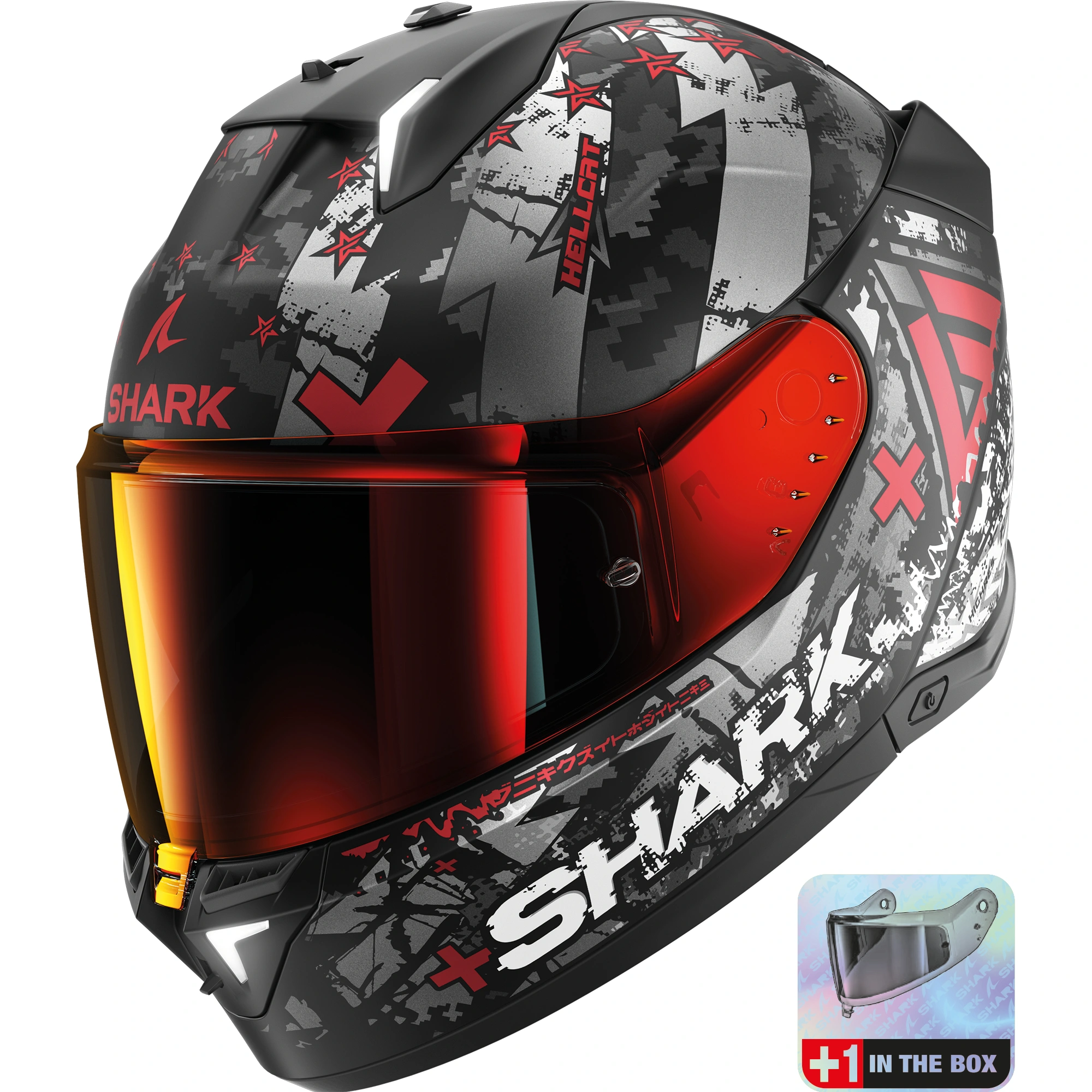 Shark Shark Skwal i3 - Hellcat Matt Black / White / Grey / Red