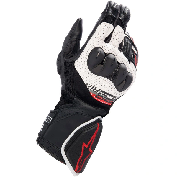 Alpinestars Alpinestars SP-8 V3 Air Leather Gloves - Black / White / Bright Red