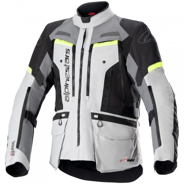 Alpinestars Alpinestars Bogota Pro Drystar Textile Jacket - Ice Grey / Dark Grey / Yellow Fluo