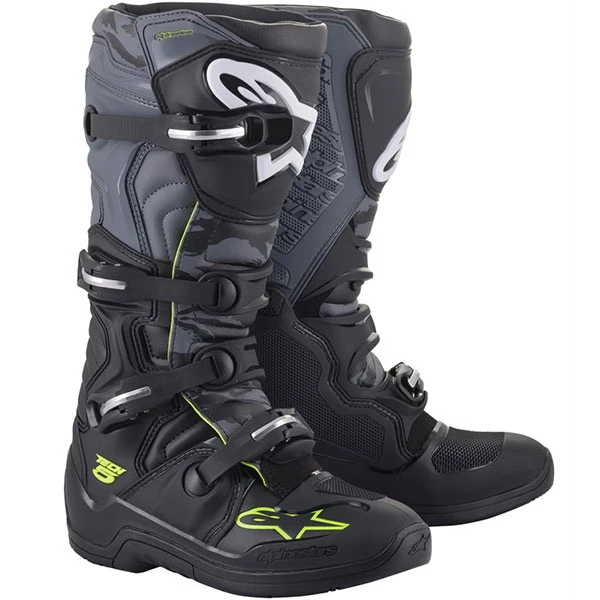 Alpinestars Alpinestars Tech 5 Boots - Black / Cool Grey / Yellow Fluo