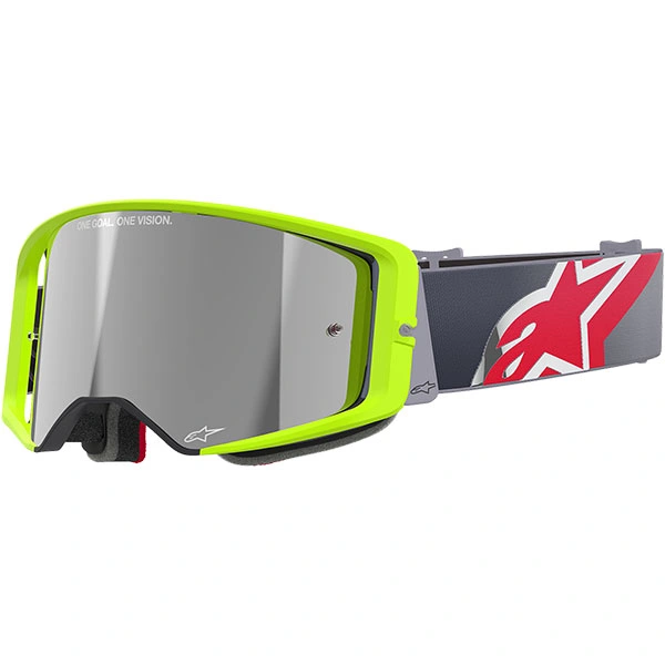 Alpinestars Alpinestars Supertech Corp Goggles - Fluo Yellow / Red / Mirror Silver Lens