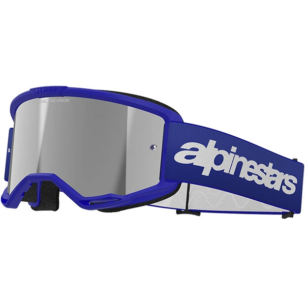 Alpinestars Alpinestars Vision 3 Wordmark Goggles - Blue / Mirror Silver Lens