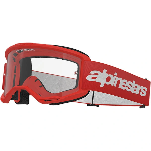Alpinestars Alpinestars Vision 3 Wordmark Goggles - Red / Clear Lens