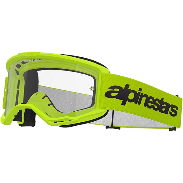 Alpinestars Alpinestars Vision 3 Wordmark Goggles - Fluo Yellow / Clear Lens