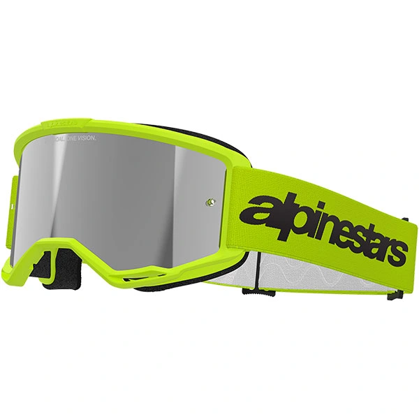 Alpinestars Alpinestars Vision 3 Wordmark Goggles - Fluo Yellow / Mirror Silver Lens