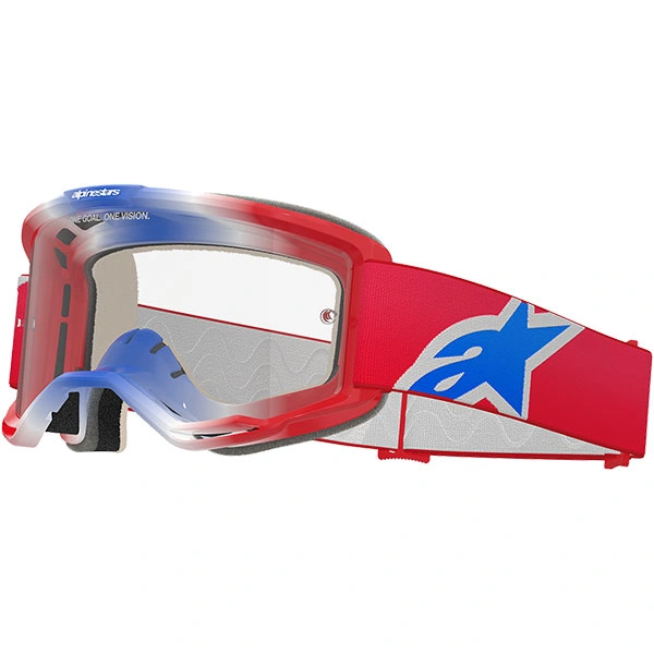 Alpinestars Alpinestars Vision 5 Corp Goggles - Red / White / Blue / Clear Lens