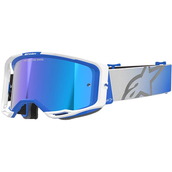 Alpinestars Alpinestars Vision 8 Corp Goggles - Blue / White / Mirror Blue Lens