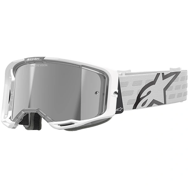 Alpinestars Alpinestars Vision 8 Corp Goggles - White / Mirror Silver Lens