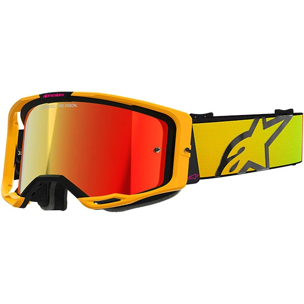 Alpinestars Alpinestars Vision 8 Corp Goggles - Yellow / Pink / Mirror Red Lens